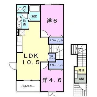ノヴェル B【2階】の間取り