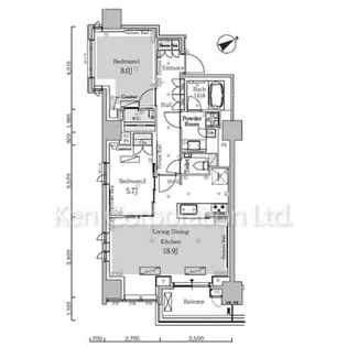 パークアクシスプレミア南青山五丁目【3階】の間取り