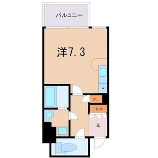 エイペックス松屋町ヴァンデュール【7階】の間取り