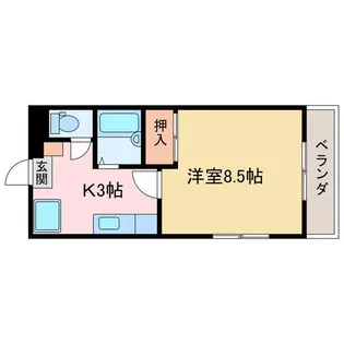 ビューハイツ【2階】の間取り