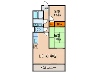 クレ-ル塩屋【1階】の間取り