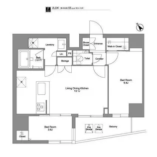 BPRレジデンス田端【7階】の間取り
