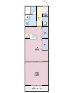 プレジデント川内II【2階】の間取り