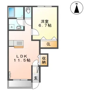ウイング コート【1階】の間取り