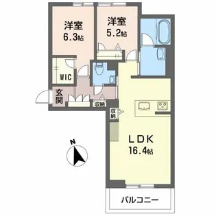 セントガーデン【1階】の間取り
