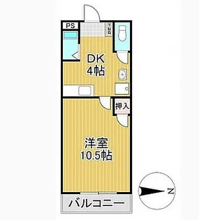 オーシャンハイツ【4階】の間取り