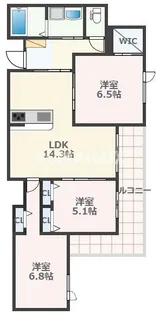 ムライチ・ガーデンテラス【3階】の間取り