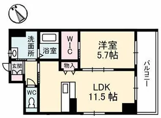シャイン72ビル新山口駅前【4階】の間取り