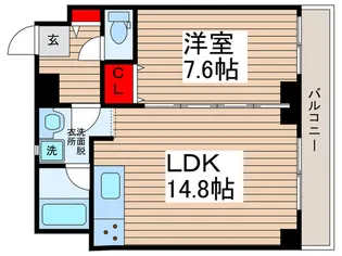 JKタワー千葉登戸【5階】の間取り