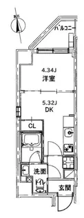CREAL門前仲町II(クリアル門前仲町II)【5階】の間取り