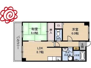 ラリヴェールエスト【4階】の間取り