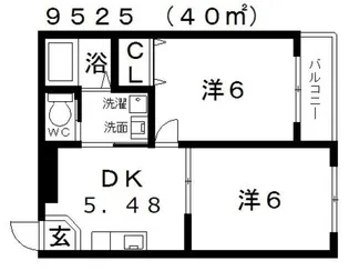 道明寺三栄プラザ【3階】の間取り