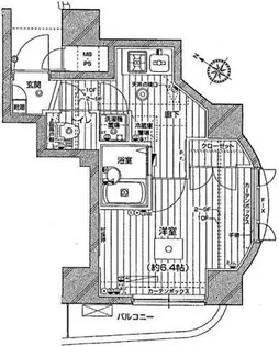エクセリア白金高輪【6階】の間取り