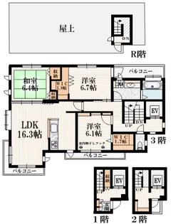 ヘーベルメゾン【3階】の間取り
