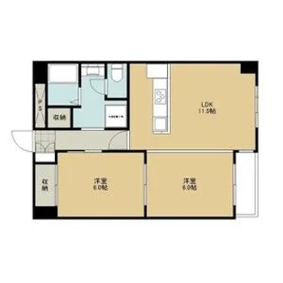 リナ・パートナーズ南2条【6階】の間取り