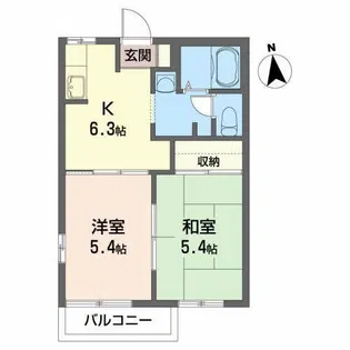 エントランス中野【2階】の間取り