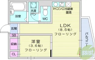 グローリィハイツNO.5【5階】の間取り