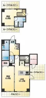 メゾンハギV【4階】の間取り