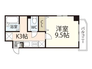 クロワール京橋【9階】の間取り