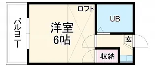 レオパレス喜多山第4【2階】の間取り