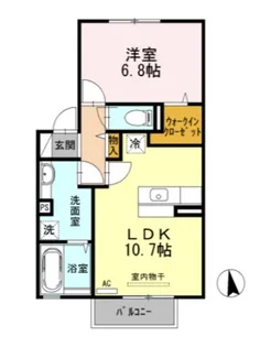 モンアベニュー【2階】の間取り