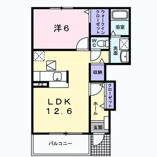 ブロンクス A【1階】の間取り