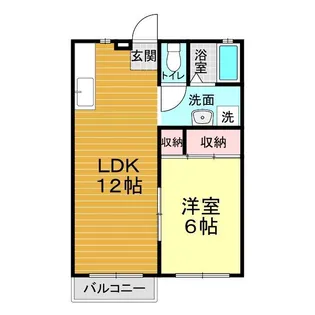 ゆぁパレス B棟【2階】の間取り