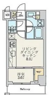 クレストコート北千住レジデンス【3階】の間取り