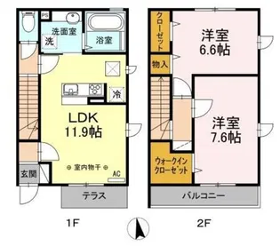 アビータ【1階】の間取り