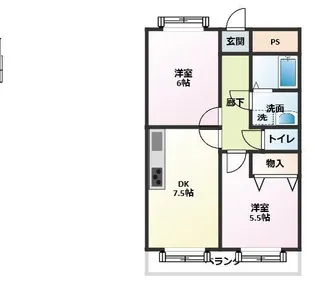 エスパースアンティーム【3階】の間取り