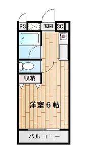 メゾンラベンダー6番館【1階】の間取り