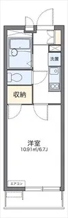 レオパレスフォンターナ老松【1階】の間取り