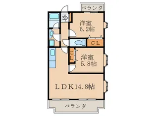 CHEZ LA MERE【3階】の間取り