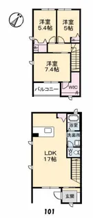 グレースメゾン湊 B棟【1階】の間取り