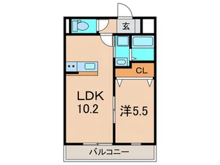 ベルドミ-ル西野【2階】の間取り