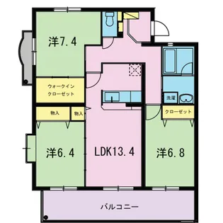 グレース緑風館【4階】の間取り