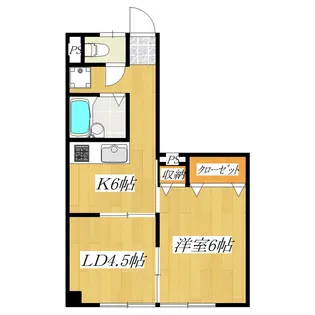 ヒルズハウス【3階】の間取り