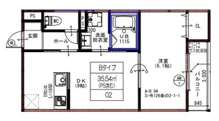 ウイング星ヶ丘駅前WEST【2階】の間取り
