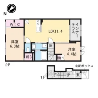 コンフォール横木【2階】の間取り