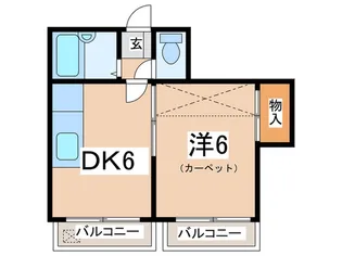 カクヨーガーデン富水【2階】の間取り