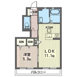 ラ・ヴィータローザA【1階】の間取り
