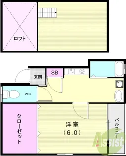 佐川ハイツ【1階】の間取り