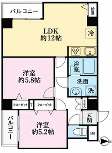 亀戸天神東スカイマンション【1階】の間取り