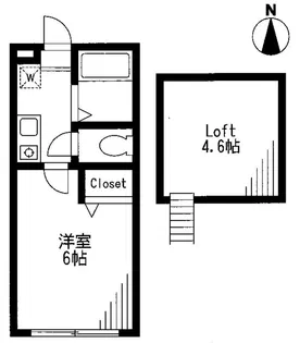 ルフィ明大前【1階】の間取り