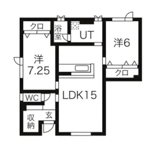 リバーフィールド【1階】の間取り