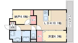 GRAND STEADY 西中島【2階】の間取り