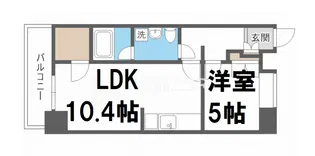 URBAN FLATS中之島【3階】の間取り