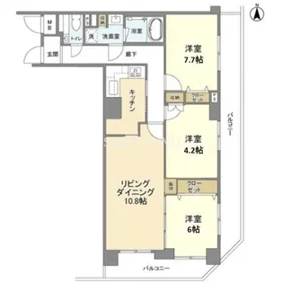 アプリーレ日吉本町【2階】の間取り