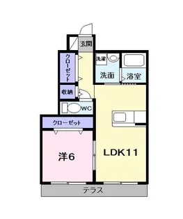 シトリン B棟【1階】の間取り