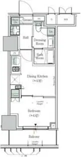ONE ROOF RESIDENCE NISHINIPPORI【8階】の間取り